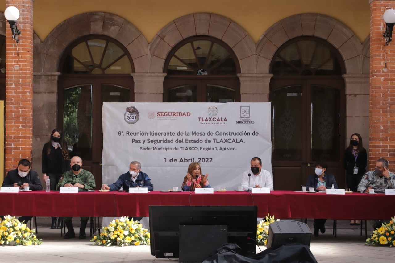 Realizan IX reunión itinerante de la Mesa de Construcción de Paz y Seguridad en Tlaxco